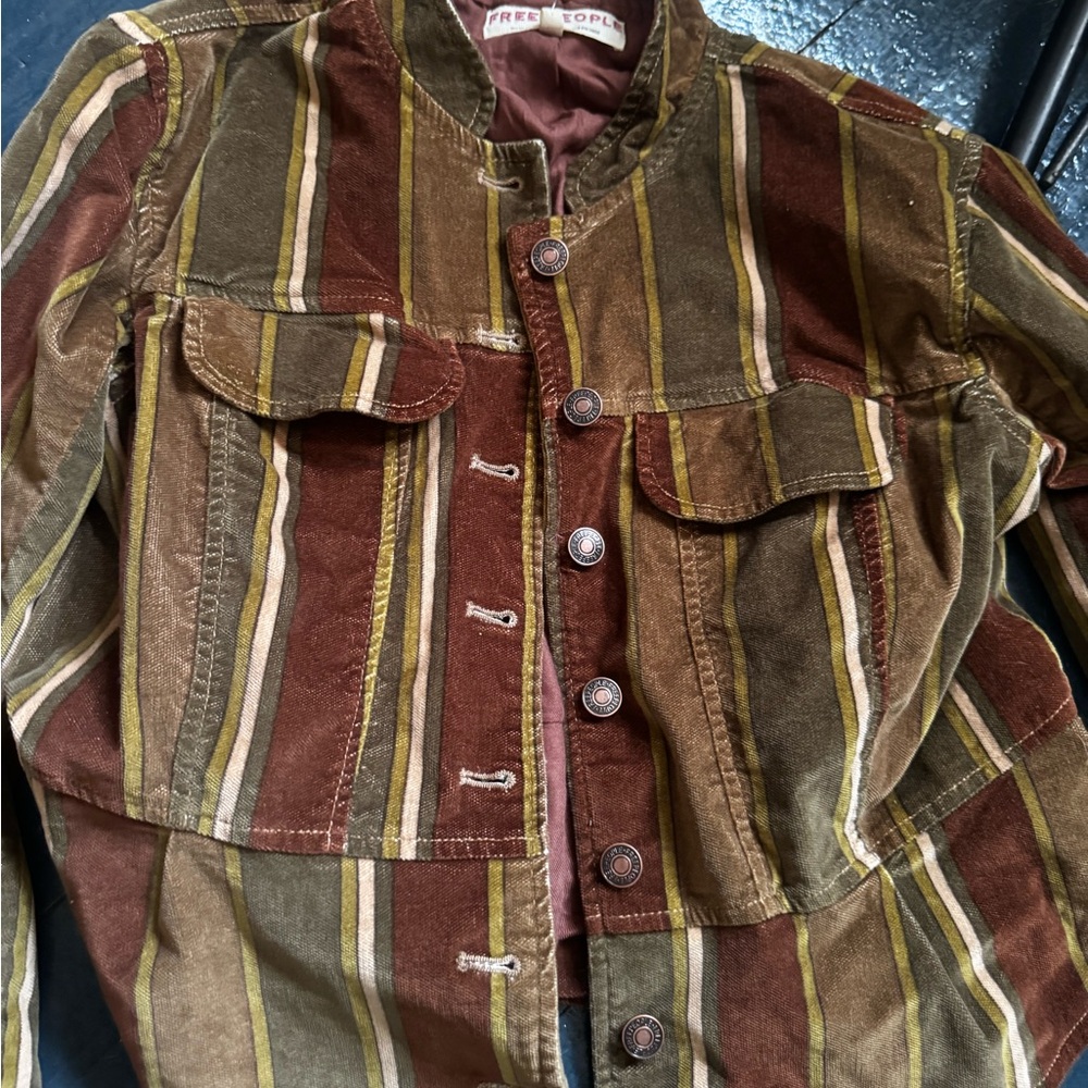 Free People Multicolor Striped Jacket